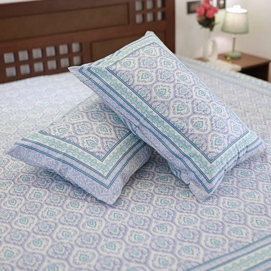 Soft Blue Green Bedsheet