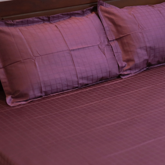 Deep Purple Jacquard Bedsheet