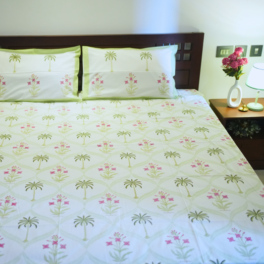 Coconut Groove Flora Bedsheet