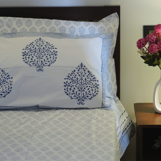 Blue & White Bedsheet