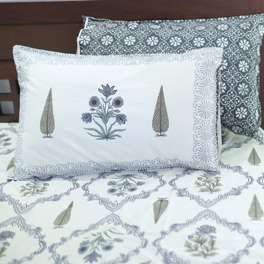 Blue Pine Forest Bedsheet